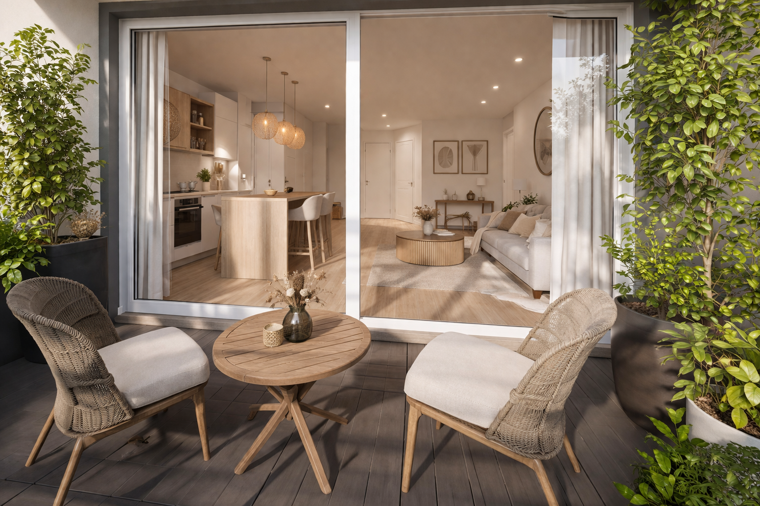 OPPORTUNITE RARE - PTZ - DPE A - 2 PIECES AVEC TERRASSE ET PARKING - VERDOYANT